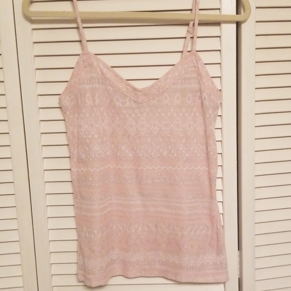 American Eagle pink and silver tank.sz medium